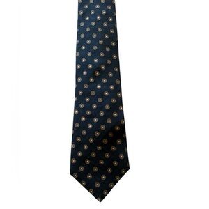 Park Avenue by Mayer Elegant Black and Gold Polka Dot Silk Tie